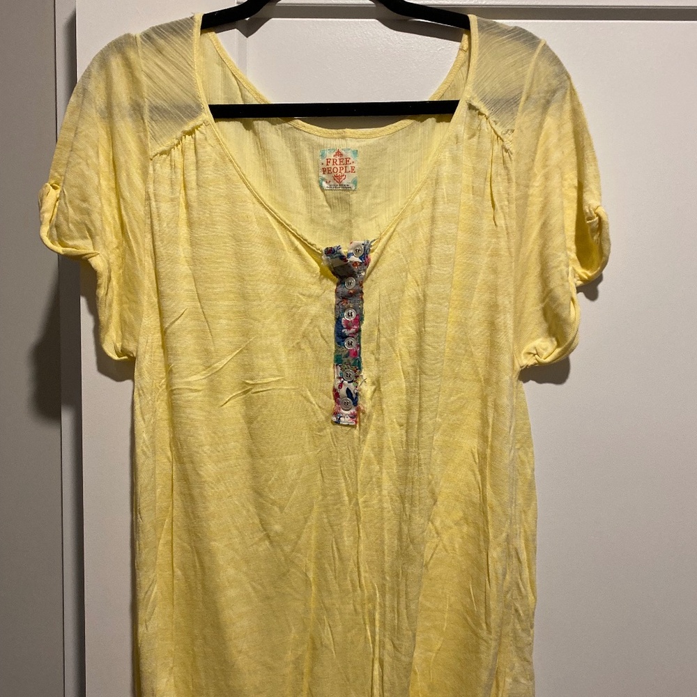 Yellow Free People Top